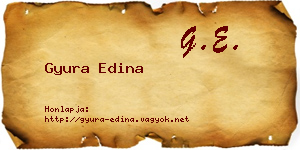 Gyura Edina névjegykártya