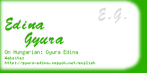 edina gyura business card